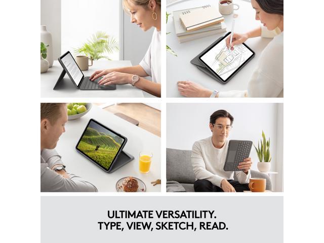 Logitech Folio Touch Keyboard and Trackpad Cover for iPad Air 4th & 5th Gen (Oxford Grey) - image 4