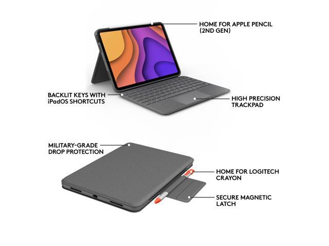 Logitech Folio Touch Keyboard and Trackpad Cover for iPad Air 4th & 5th Gen (Oxford Grey) - image 6