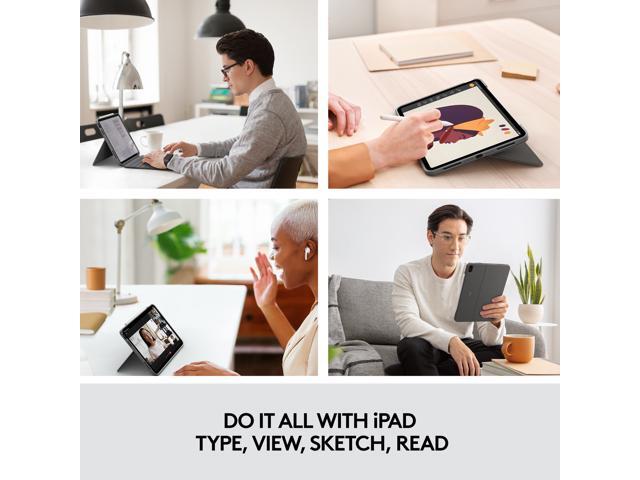 Logitech Combo Touch iPad Air (4th, 5th gen - 2020, 2022) Keyboard Case - Detachable Backlit Keyboard with Kickstand, Trackpad, Smart Connector