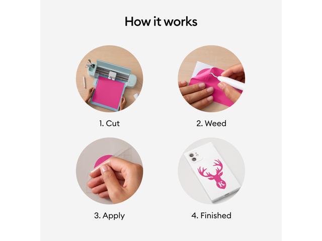 Cricut Premium Vinyl Removable Fuchsia 1 Roll 12'x48' 2004299
