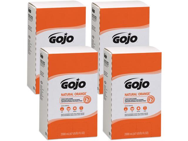 Gojo725504 Natural Orange Pumice Hand Cleaner Refill - 2.11 quart - Dirt Remover, Grease Remover, Soilage Remover - 4 / Carton
