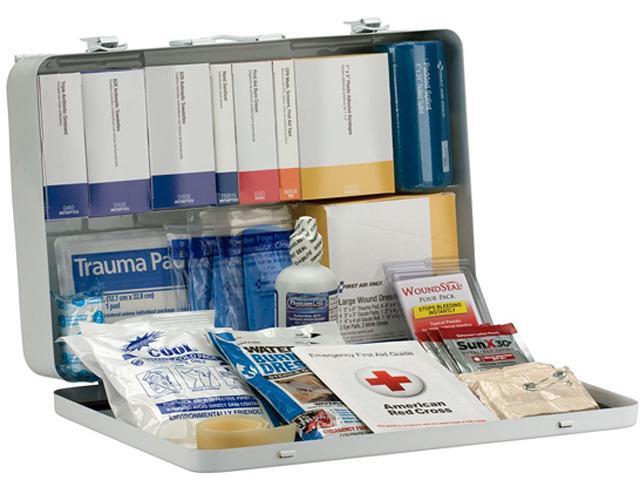 First Aid Kit, Kit, Metal Case Material, Industrial, 50 People Served Per Kit