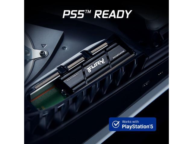 Kingston SFYRDK/4000G Fury Renegade 4TB PCIe Gen 4 NVMe M.2 Internal Gaming SSD with Heat Sink PS5 Ready Up to 7300MB/s