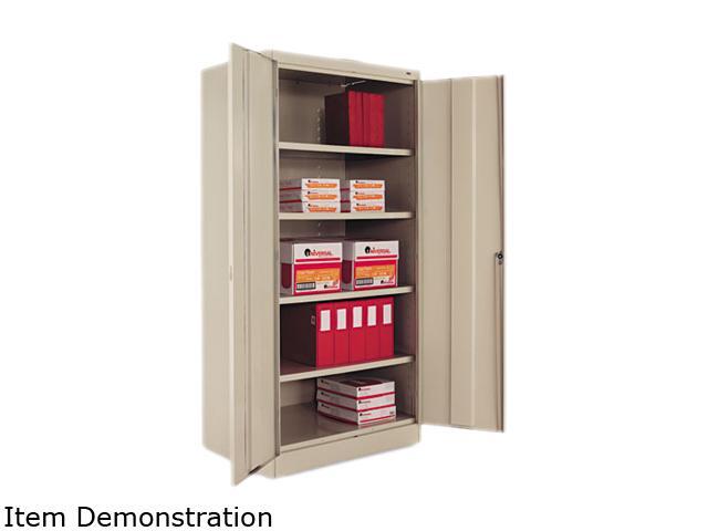 Tennsco 1480PY Standard Storage Cabinet 4 Adjustable Shelves 36 x 24 x 72 Putty