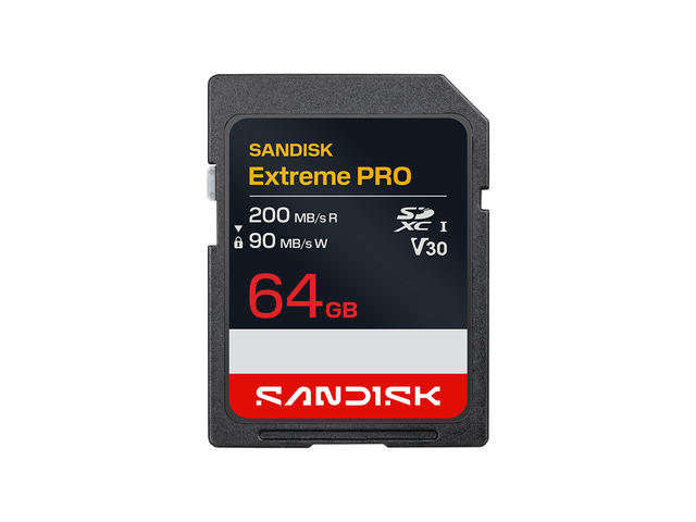 SanDisk Extreme PRO UHS-I U3 SDXC Memory Card - 64GB, Single