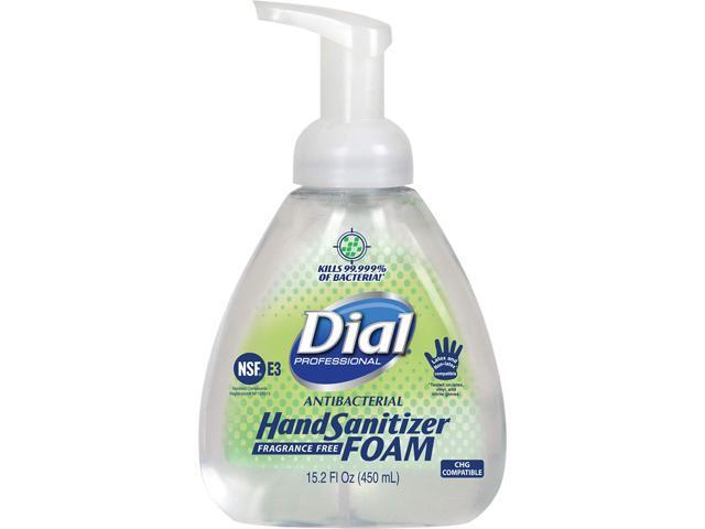 Dial Anitbacterial Hand Sanitizer Foam, 15.2 oz, 4 Pump Bottles (DIA06040)
