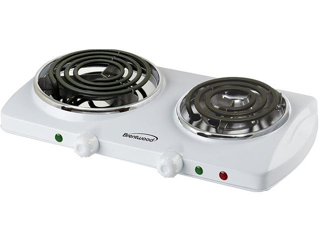 Brentwood Appliances 1500w Double Electric Burner, White TS-368W photo