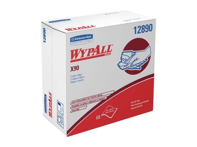 WypAll X90 Extended Use Cloths (12890), Reusable Wipes POP-UP BOX, Blue Denim, 5 Boxes / Case, 68 Sheets / Box, 340 Sheets / Case