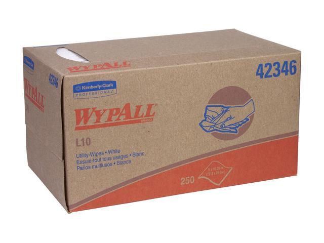 WypAll L10 Disposable Towels (42346), Limited Use / Lightweight, 1-PLY, Pop-Up Box, White, 24 Boxes / Case, 250 Wipes / Box