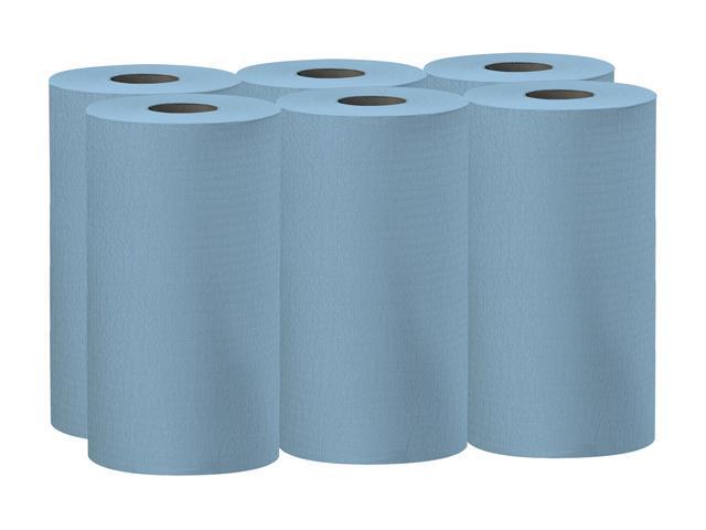 WypAll X60 Reusable Cloths (35431), Blue, Roll, 130 Sheets / Roll, 6 Rolls / Case, 780 Wipes / Case