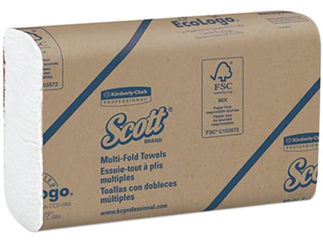 Scott White 1-Ply Multi-Fold Paper Towels, 4,000 Towels (KCC37490)