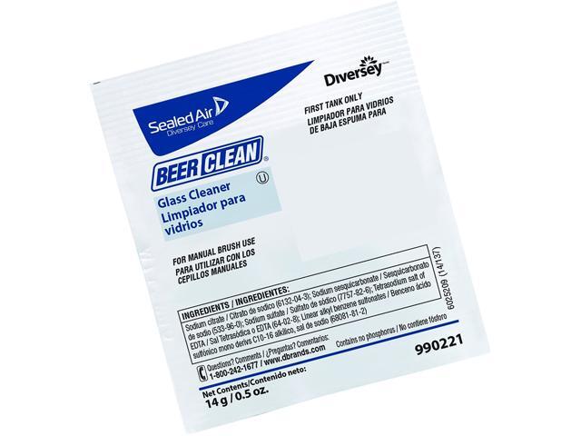 Beer Clean Glass Cleaner, Powder, .5oz Packet, 100/Carton 990221