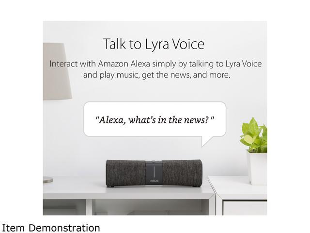 ASUS Lyra Voice All-In-One Smart Voice Router - AC2200 Tri-Band Mesh Wi-Fi Router and Bluetooth Speaker with AiMesh Support and Amazon Alexa...