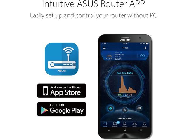 ASUS - AX1800 Dual Band Wi-Fi 6 Router - Black - image 5