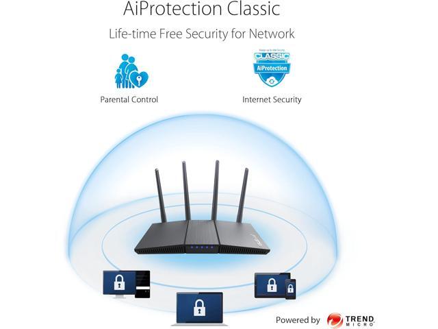 ASUS - AX1800 Dual Band Wi-Fi 6 Router - Black - image 7