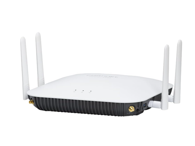 Fortinet FortiAP 433G Wireless Indoor Wi-Fi 6E Access Point, Tri radio, Standard Mounting kit for Ceiling, T-Rail and Wall included