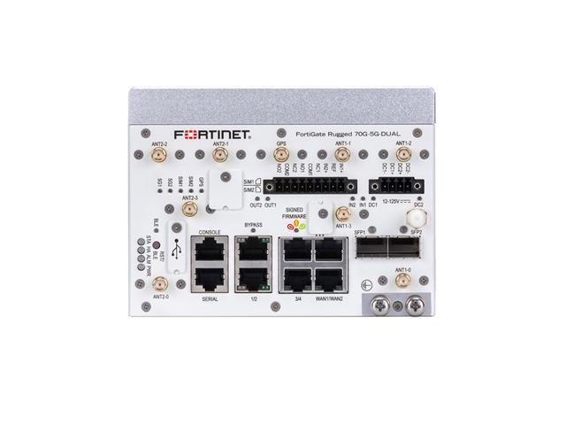 Fortinet FortiGate Rugged 70G-5G-DUAL, Ruggedized, indoor IP40 Next-generation Firewall w/ dual power inputs FGR-70G-5G-DUAL