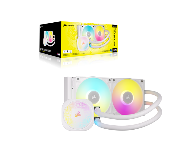 CORSAIR - iCUE LINK TITAN 240 RX Liquid CPU Cooler with RGB Lighting - White - image 10