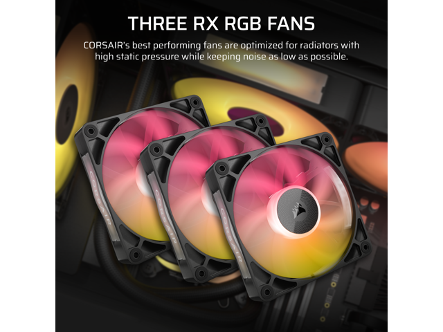 CORSAIR - iCUE LINK TITAN 360 RX Liquid CPU Cooler with RGB Lighting - Black - image 4