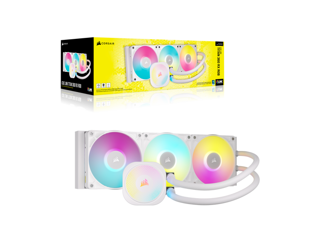 CORSAIR - iCUE LINK TITAN 360 RX Liquid CPU Cooler with RGB Lighting - White - image 12
