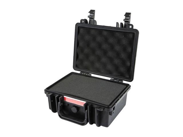 Monoprice Weatherproof Hard Case - 10in x 8in x 4in With Customizable Foam, IP67, Shockproof, Customizable Name Plate