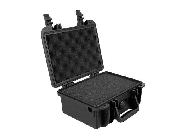 Monoprice Weatherproof Hard Case - 10in x 8in x 4in With Customizable Foam, IP67, Shockproof, Customizable Name Plate