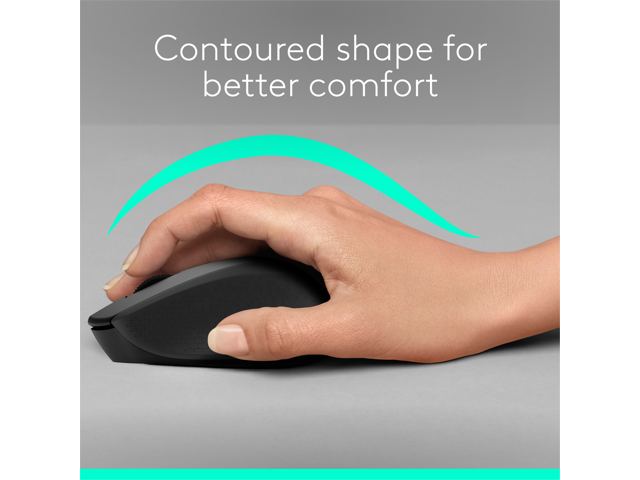 Logitech MK345 Wireless Combo Full-Sized Keyboard with Palm Rest and Comfortable Right-Handed Mouse, 2.4 GHz Wireless USB Receiver, Compatible with...
