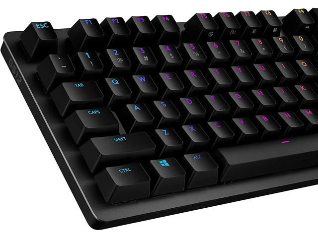 Logitech G512 LIGHTSYNC RGB Mechanical Gaming Keyboard, Carbon English Layout GX Blue Switch, Brushed Aluminum Case, USB Pass Through, 920-008936,...