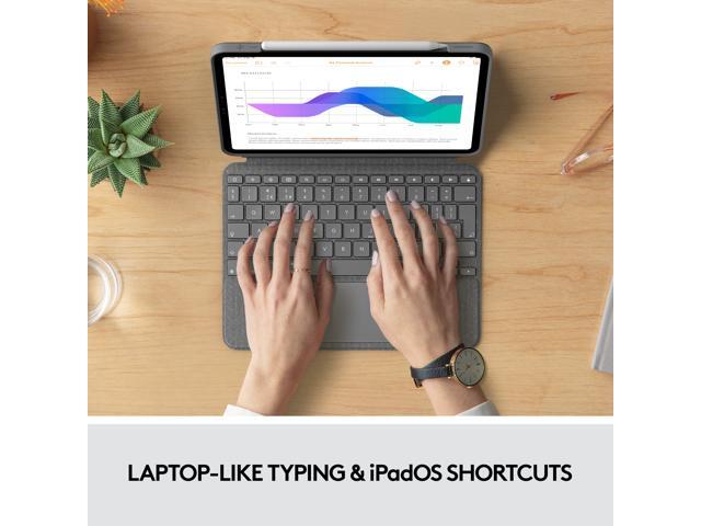 Logitech Combo Touch Backlit Keyboard Case for Apple 11" iPad Pro 1st-4th Gen (Oxford Gray) - image 9