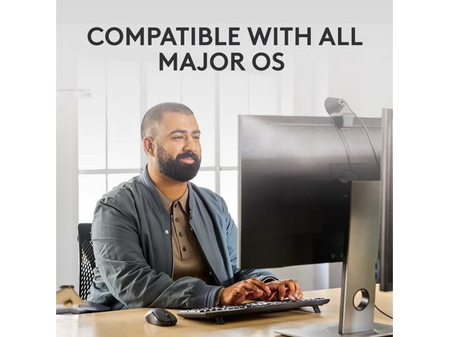 Logitech - MK370 Combo for Business Full-Size Wireless Membrane Keyboard and Mouse Bundle with Secure Logi Bolt USB Connection - Graphite - image 4