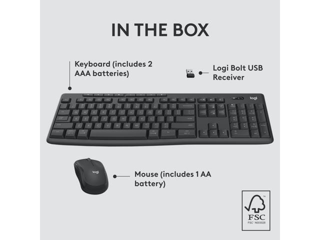 Logitech - MK370 Combo for Business Full-Size Wireless Membrane Keyboard and Mouse Bundle with Secure Logi Bolt USB Connection - Graphite - image 10