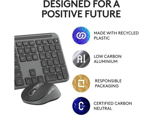 Logitech - Signature Slim MK955 For Business Full-Size Wireless Scissor Keyboard and Mouse Bundle With Quiet Typing & Clicking - Graphite - image 10