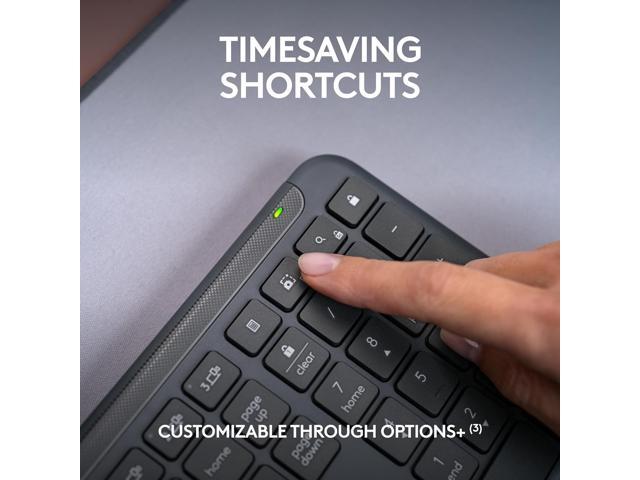 Logitech - Signature Slim MK955 For Business Full-Size Wireless Scissor Keyboard and Mouse Bundle With Quiet Typing & Clicking - Graphite - image 9