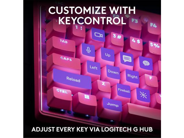 Logitech - PRO X TKL RAPID Wired Hall-Effect Gaming Keyboard with Magnetic Analog Switch and Customizable RGB Lighting for PC - Magenta - image 6