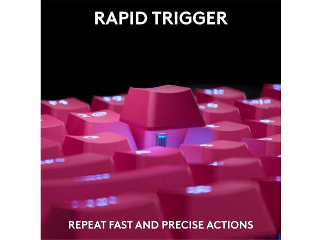 Logitech - PRO X TKL RAPID Wired Hall-Effect Gaming Keyboard with Magnetic Analog Switch and Customizable RGB Lighting for PC - Magenta - image 8