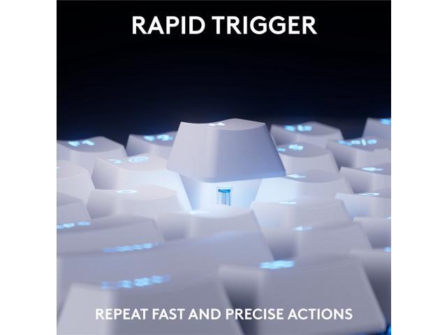 Logitech - PRO X TKL RAPID Wired Hall-Effect Gaming Keyboard with Magnetic Analog Switch and Customizable RGB Lighting for PC - White - image 4