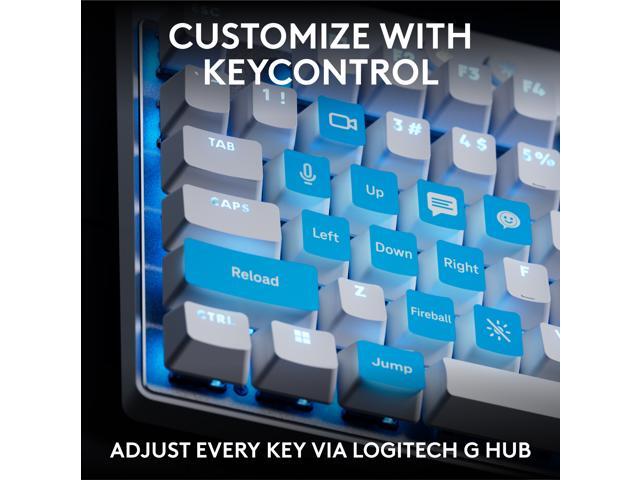 Logitech - PRO X TKL RAPID Wired Hall-Effect Gaming Keyboard with Magnetic Analog Switch and Customizable RGB Lighting for PC - White - image 6