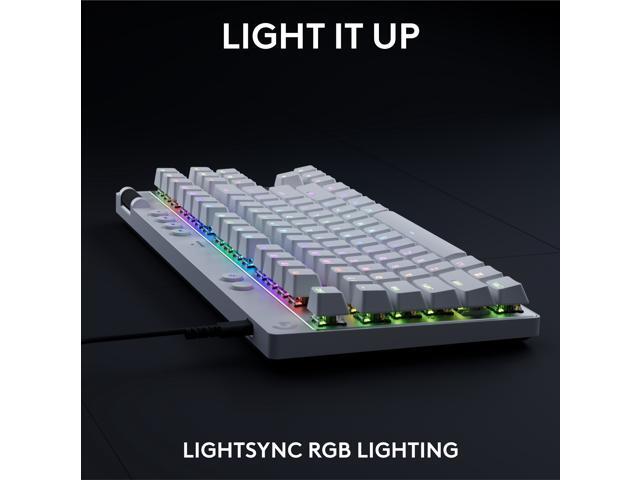 Logitech - PRO X TKL RAPID Wired Hall-Effect Gaming Keyboard with Magnetic Analog Switch and Customizable RGB Lighting for PC - White - image 7
