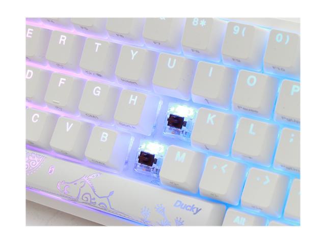 Ducky One 2 SF 65% RGB LED Mechanical Keyboard, White w/ Cherry MX Brown Switches