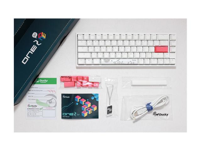 Ducky One 2 SF 65% RGB LED Mechanical Keyboard, White w/ Cherry MX Brown Switches