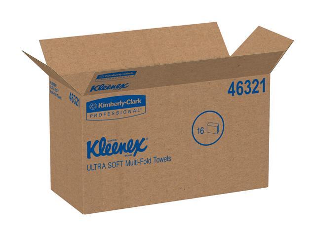 Kleenex Reveal Multi-Fold Hand Towels (46321), 8' x 9.4', For Kleenex Reveal Countertop System Dispenser, White, 2,400 Towels / Case, 16 Packs of...