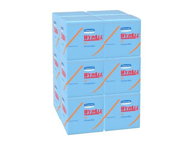WypAll L40 Disposable Cleaning and Drying Towels (05776), Limited Use Towels, Blue, 12 Packs per Case, 56 Sheets per Pack, 672 Sheets Total