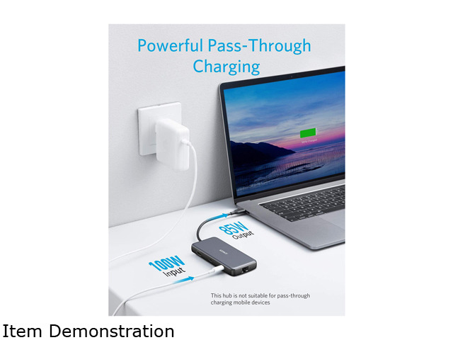 Anker USB C Hub, PowerExpand 8-in-1 USB C Adapter, with 100W Power Delivery, 4K 60Hz HDMI Port, 10 Gbps USB C and 2 USB A Data Ports, Ethernet...