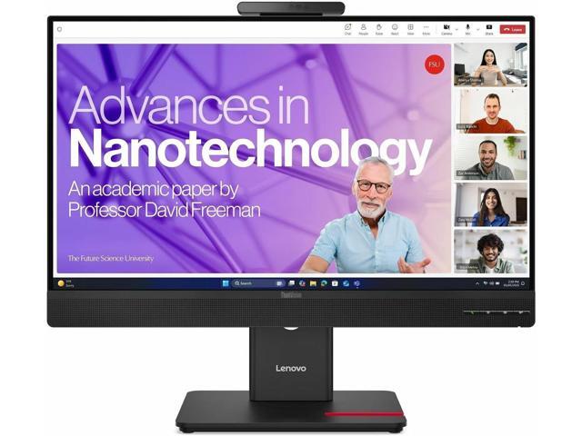 Lenovo ThinkVision T24-4v 23.8' Full HD IPS Monitor, 120Hz, Webcam, USB-C, Built-in Speakers, USB Hub, Ergonomic Stand, DisplayPort, HDMI & VGA,.