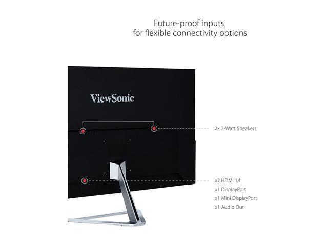 ViewSonic - VX3276-2K-MHD 32" IPS LCD UHD Monitor (DisplayPort and HDMI) - Silver - image 6