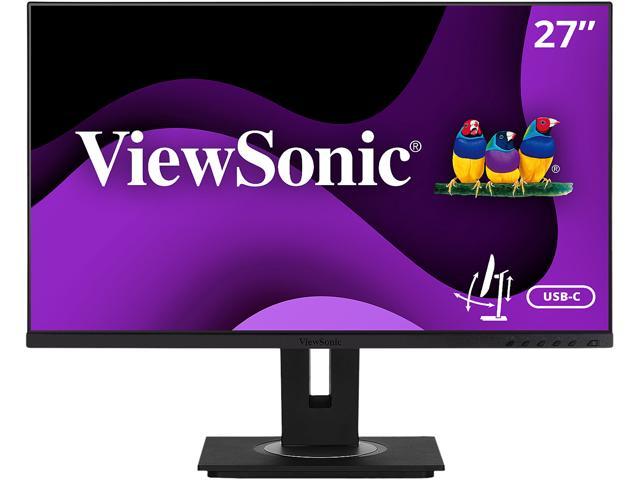 ViewSonic VG2755 27 Inch IPS 1080p Monitor with USB 3.1 Type C HDMI DisplayPort VGA and 40 Degree Tilt Ergonomics for Home and Office