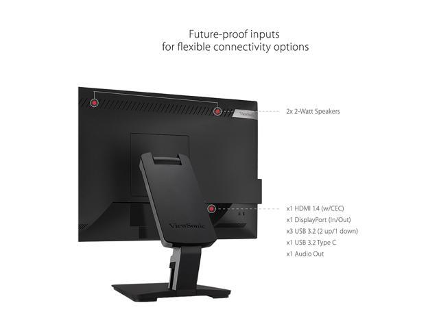 ViewSonic - TD2455 24" IPS LED FHD Touch Screen Monitor (DisplayPort, HDMI, USB) - Black - image 7