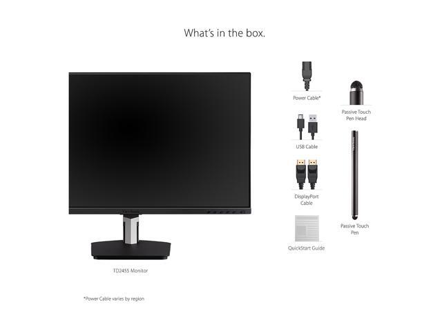 ViewSonic - TD2455 24" IPS LED FHD Touch Screen Monitor (DisplayPort, HDMI, USB) - Black - image 8