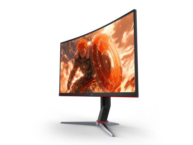 AOC C27G2Z 27' Curved Frameless Ultra-Fast Gaming Monitor, FHD 1080p, 0.5ms 240Hz, FreeSync, HDMI/DP/VGA, Height Adjustable, 3-Year Zero Dead Pixel...