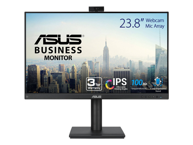 Asus BE249QFK 24' Class Webcam Full HD LED Monitor - 16:9 - 23.8' Viewable - In-plane Switching (IPS) Technology - LED Backlight - 1920 x 1080 -...